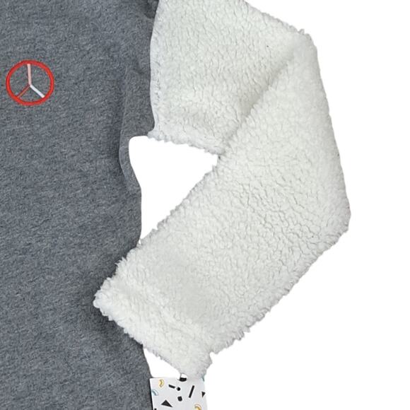 NWT Harper Canyon Girls Gray White Pullover Top Size Large 10 12 - Picture 3 of 5